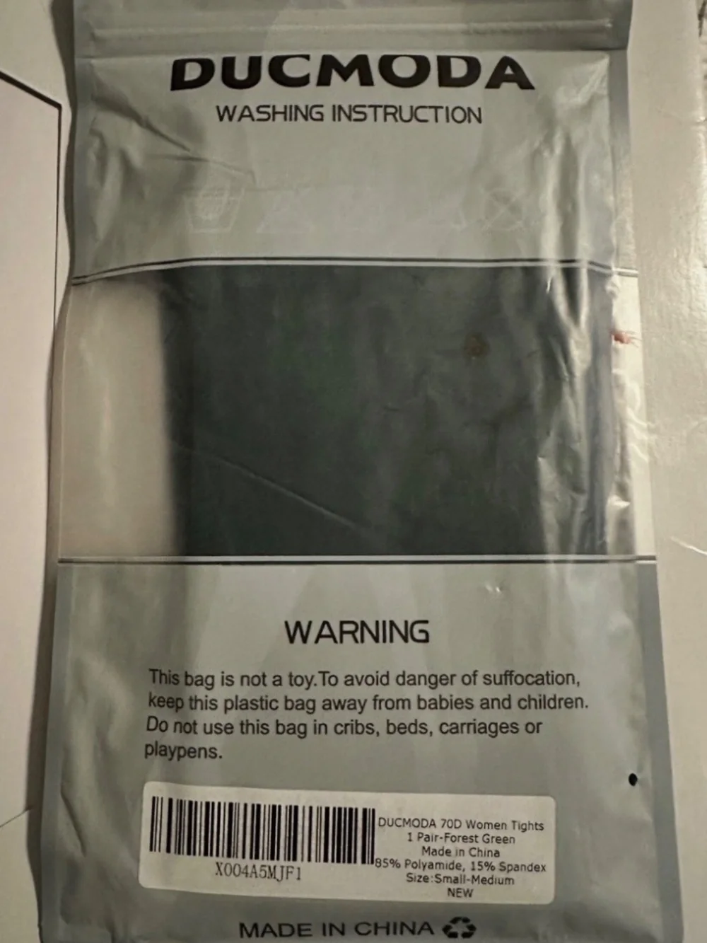 Ducmoda Tights Size S - M, Forest Green 2 pair